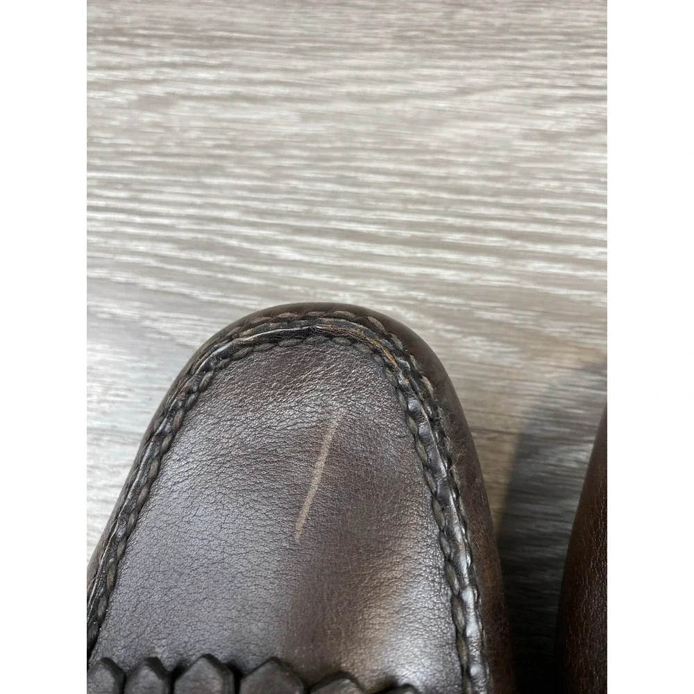Church's Men's Leather Monk Strap‎ Fringe Detail Dress Loafers Brown Size 8.5